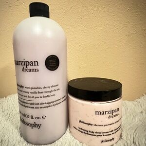 Philosophy Marzipan Dreams shower gel 32 oz & hydrating body cloud cream 16 floz